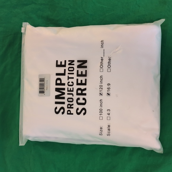 Simple Projection Screen 120 inch 16:9 White - Picture 1 of 3